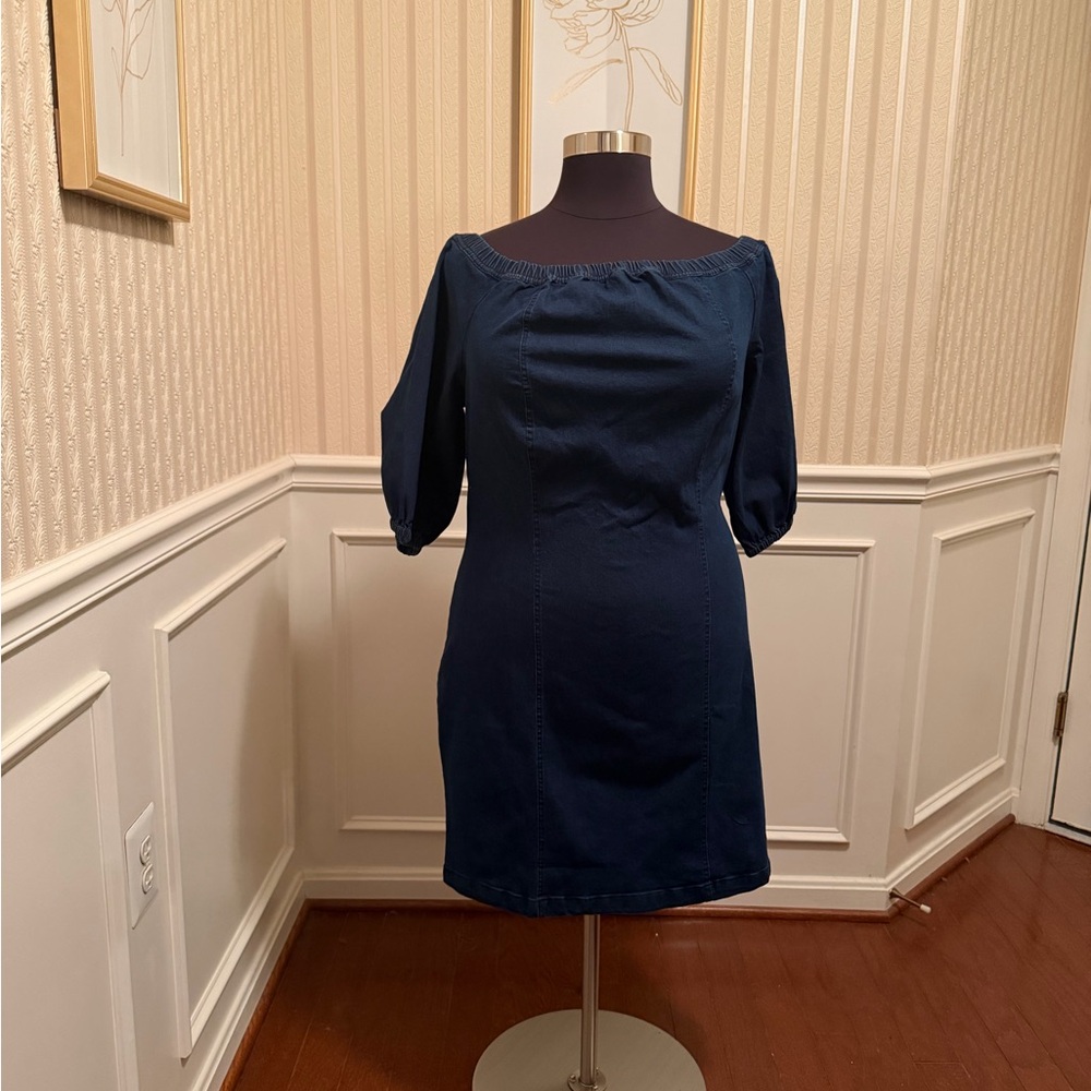 Ashley Stewart Navy Scoop-Neck Dress. New w/Tags!!